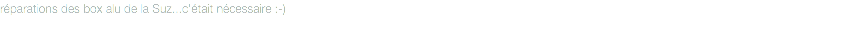 réparations des box alu de la Suz...c'était nécessaire :-)