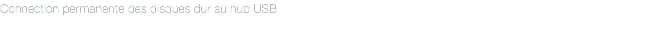 Connection permanente des disques dur au hub USB